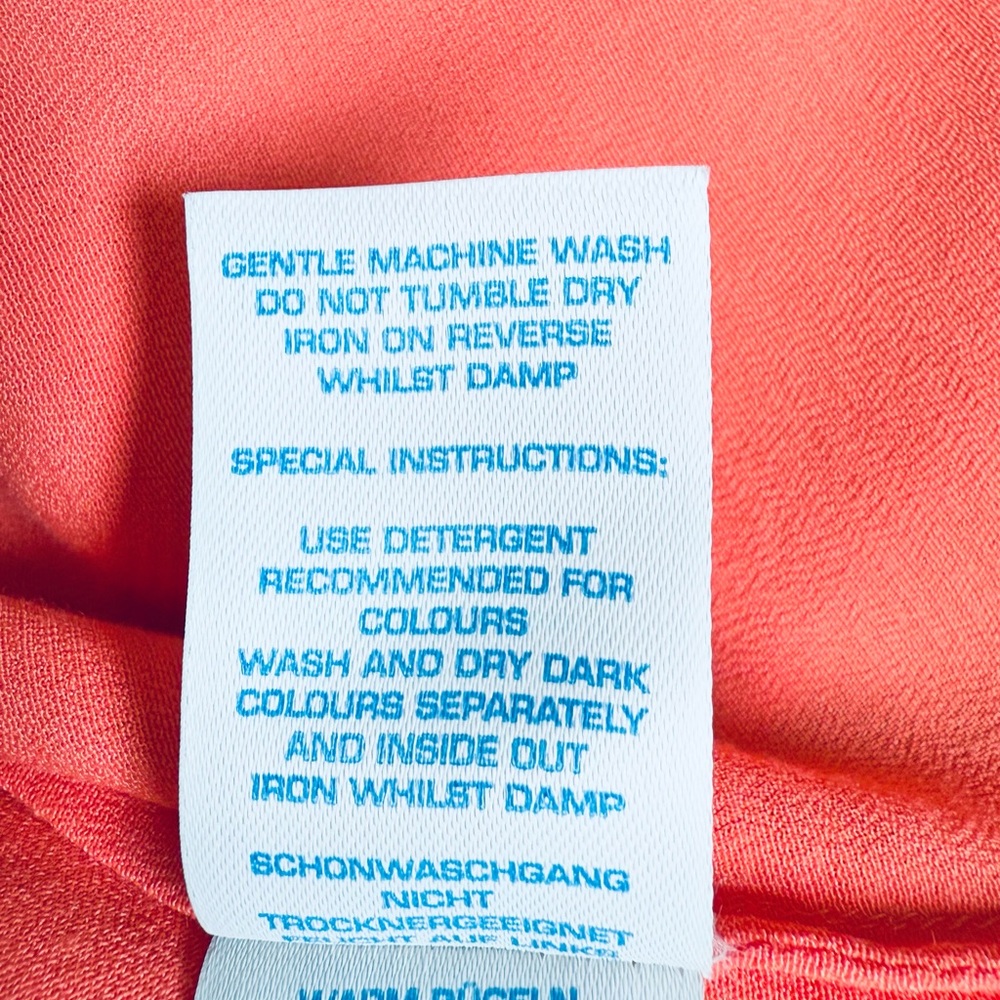 NWOT Boden Coral Pleated Sleeveless Blouse with Bow - Picture 10 of 12